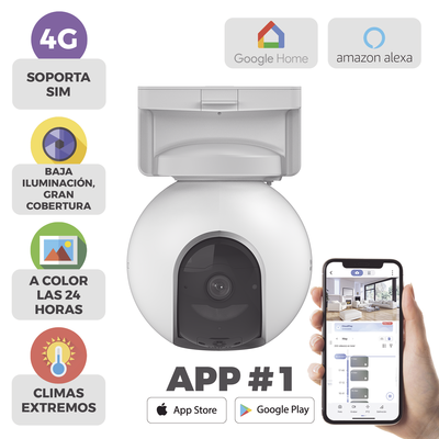 CSEB84G   Camara Ezviz tipo PT con Batería Recargable / 4G Multicarrier / Exterior