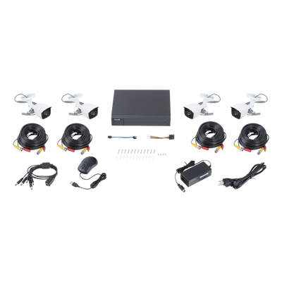 HL1080CVA512GB - Kit 4 Cámaras TurboHD 1080p ColorVu con Audio + SSD 500GB HiLook