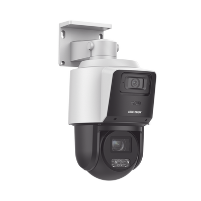 DS-2SE3C404MWG-E/14  HIKVISION - PTZ IP 4 Megapixel con Cámara Panoramica 4 Megapixel / 4X Zoom / Dual Light (40 mts IR + 30 mts Luz Blanca)