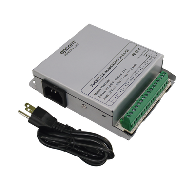 PL4C15DC   Fuente de Poder Metálica / Para 4 Cámaras / Ajustables a 12 o 13.5 EPCOM POWERLINE