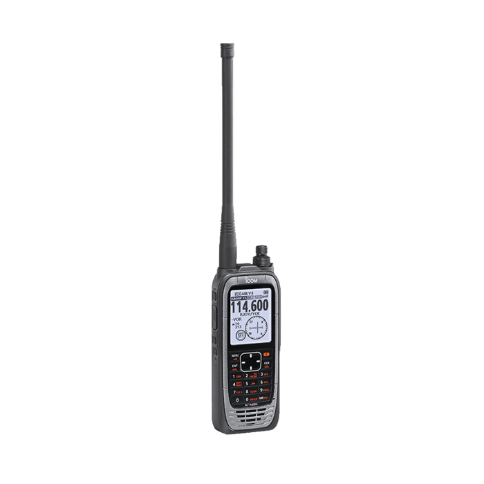 ICA25N  ICOM – Radio Portátil Aéreo VHF / display de 2.3 ” / 6W (PEP) bluetooth y GPS
