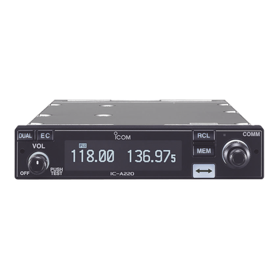 ICA220  Radio ICOM aéreo en rango: 118.000-136.975 MHz