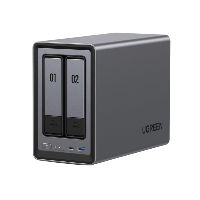 25242-UGREEN NASync DXP2800 | SO UGOS Pro | Intel N100 12th Gen Intel® 4 Core™ | 2 Bahías SATA hasta 48TB | 2-Bahias (M.2 NVMe) hasta 16TB | 8GB DDR5 (Exp. a 16GB) | Ethernet 2.5G | HDMI 4K | 2* USB2.0 | 1*USB 3.2Gen | 1* USB 3.2Gen2 | 1*USB-C 3.2Ge