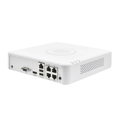 DS7104NIQ1_4PD  Hikvision  NVR 4 Megapixel (Compatible con Cámaras ACUSENSE) / 4 canales IP / 4 Puertos PoE /1 Bahía de Disco Duro / Salida de Vídeo Full HD