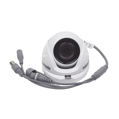 E8TURBOG2W EPCOM urret TURBOHD 2 Megapixel (1080p) / METÁLICA / Gran Angular 103° / Lente 2.8 mm / IR EXIR 20 Mts / Exterior IP66 / TVI-AHD-CVI-CVBS / dWDR