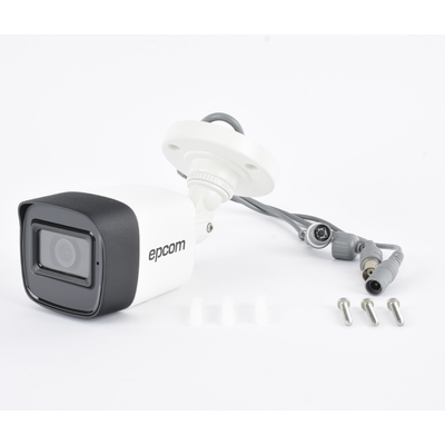 B50TURBOG2_A  EPCOM - Camara con Audio por COAXITRON / Bala TURBOHD 5 Megapixel / Gran Angular 85.5° / Lente 2.8 mm / 30 mts IR EXIR / Exterior IP67 / 4 Tecnologías / dWDR