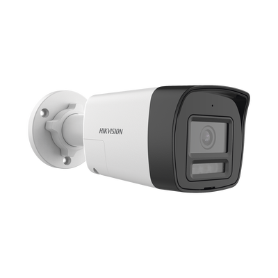 DS-2CE16U0T-LTS  HIKVISION - [Audio Bidireccional + Dual Light + ColorVu] Camara tipo Bala TURBOHD 4K (8 Megapixel) / Lente 2.8 mm / 30 mts IR EXIR + 20 mts Luz Blanca / Micrófono y Bocina Integrado / Exterior IP67 / Metal / dWDR