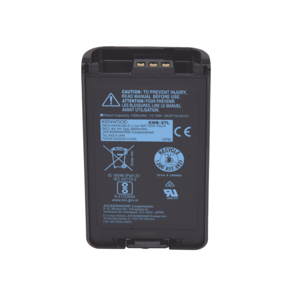 KNB57LAM   KENWOOD - Batería Li-Ion 2,000 mAh para NX-3000/220/320/420 TK-2360/3360/2170/3170